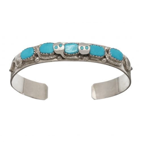 Bracelet Zuni BR745 en turquoise et argent - Harpo Paris