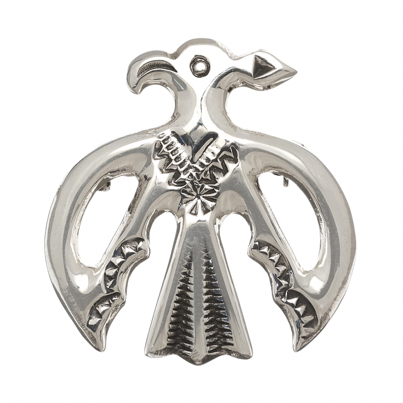 Broche Navajo en argent BRO70 Thunderbird - Harpo Paris