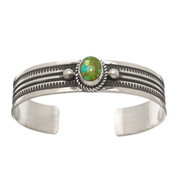 Navajo bracelet BR750 in turquoise and silver - Harpo Paris