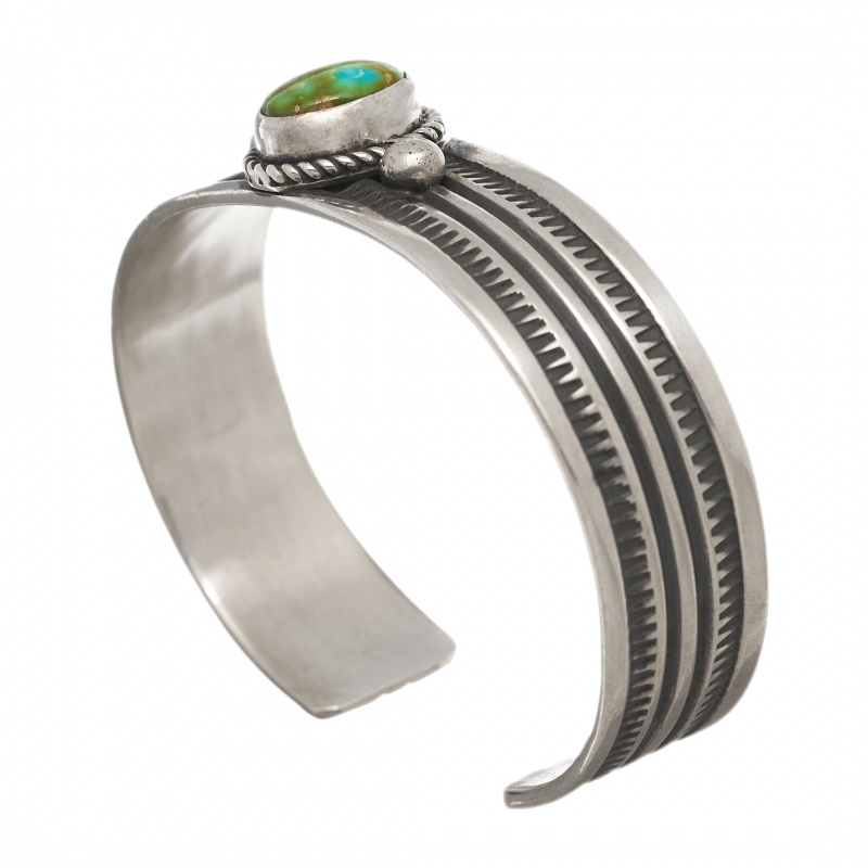Bracelet Navajo BR750 en turquoise et argent - Harpo Paris