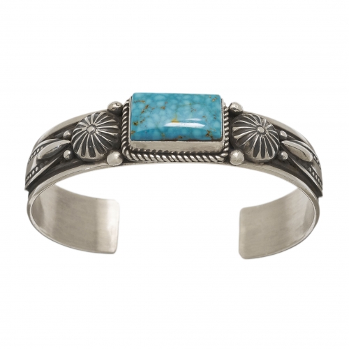 Bracelet Navajo pour homme BR766 turquoise et argent - Harpo Paris