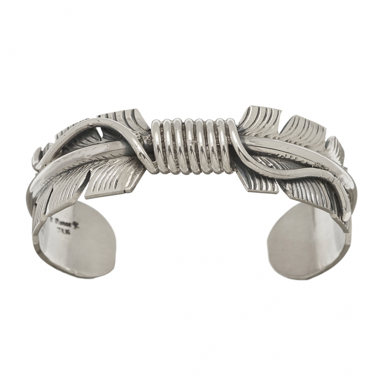 Silver feather bracelet BR773 - Harpo Paris