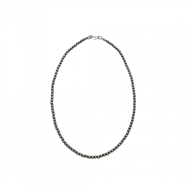 Silver beads Navajo necklace COw21 - Harpo Paris