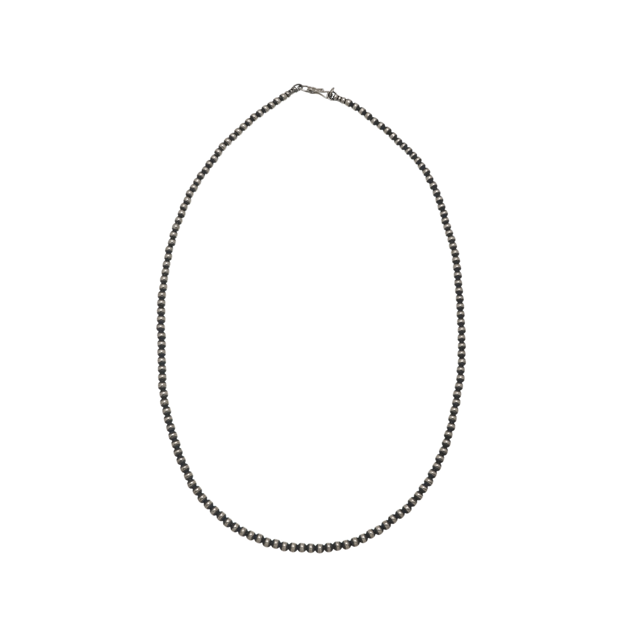 Silver beads Navajo necklace COw19 - Harpo Paris