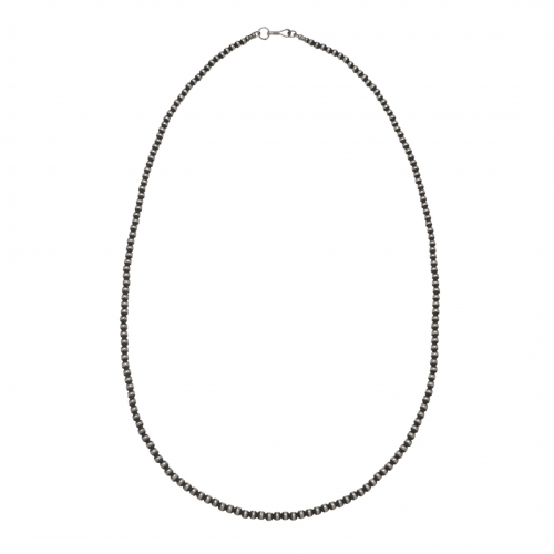 Silver beads Navajo necklace COw18 - Harpo Paris