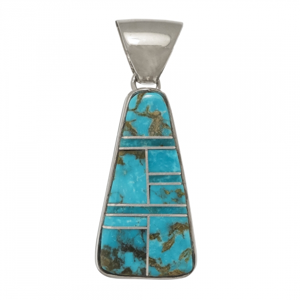 Navajo pendant PE407 in turquoise and silver - Harpo Paris