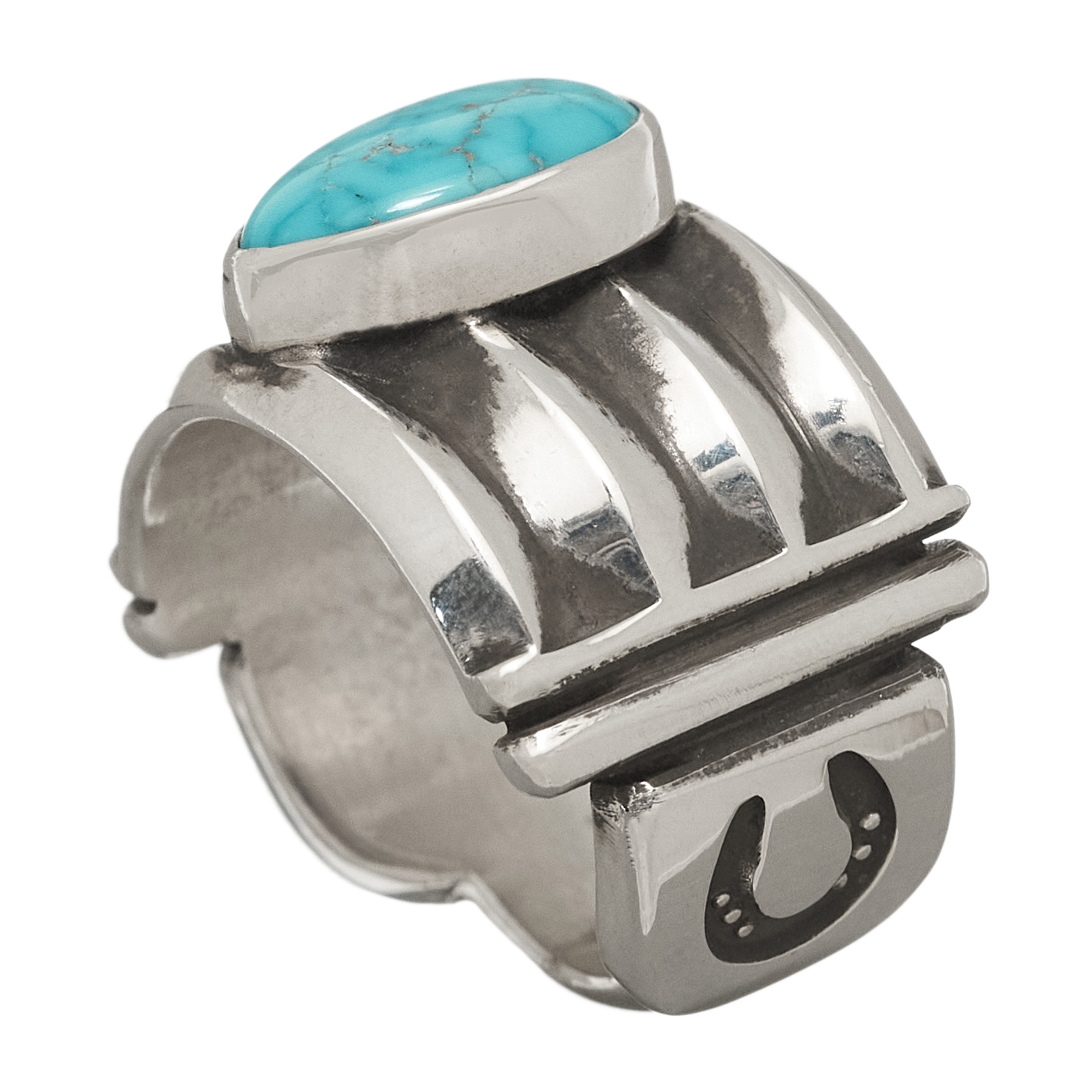 Navajo ring BA1251 in turquoise and silver - Harpo Paris
