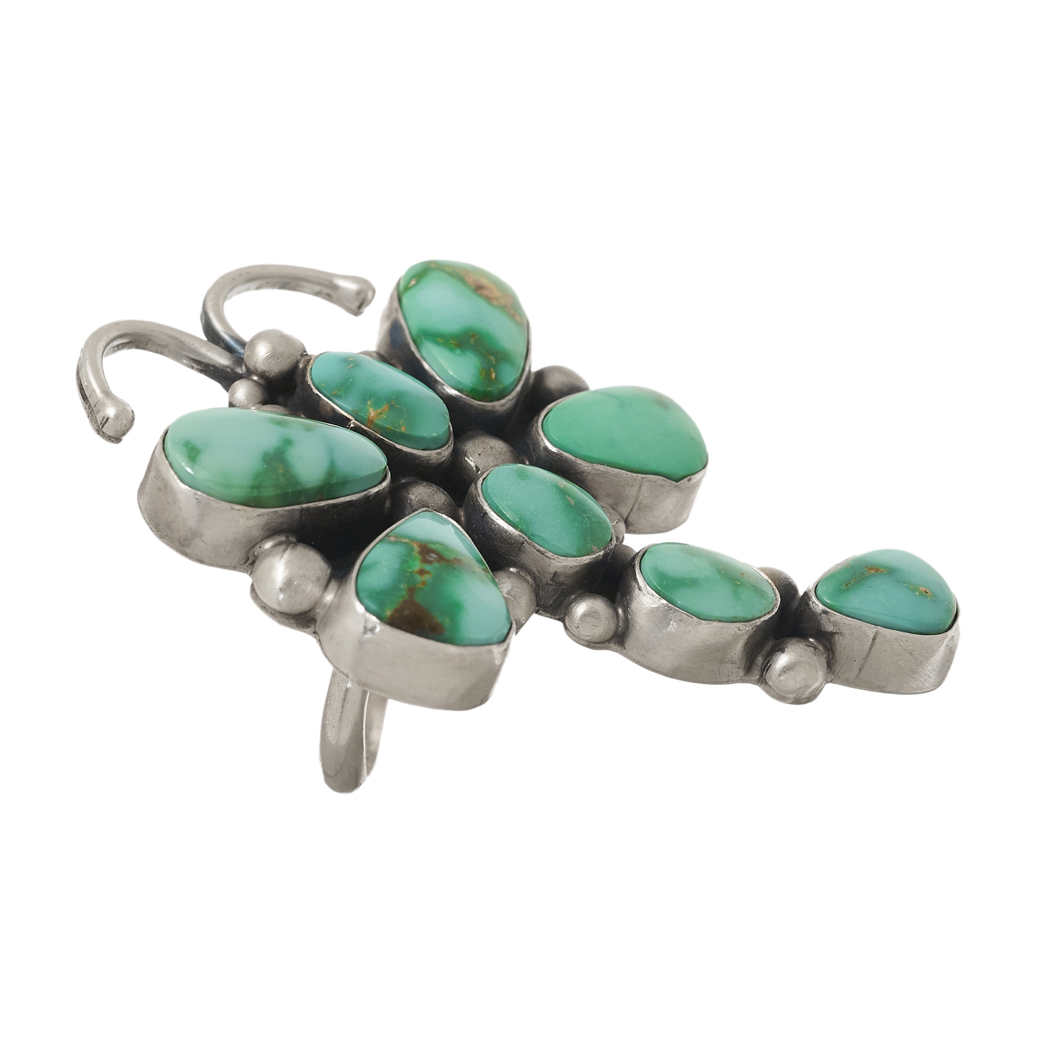 Navajo ring BA1254 in turquoise and silver - Harpo Paris