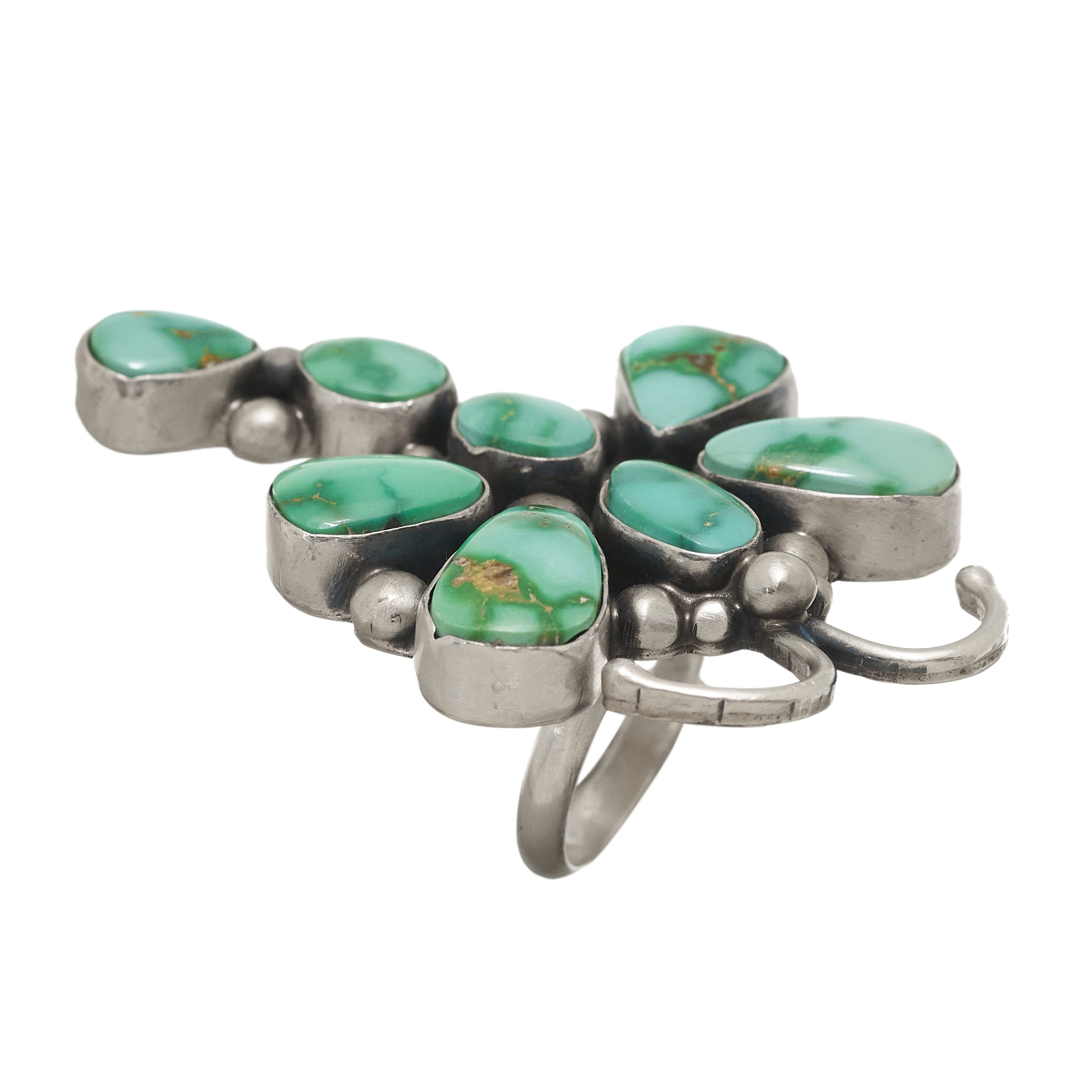 Navajo ring BA1254 in turquoise and silver - Harpo Paris