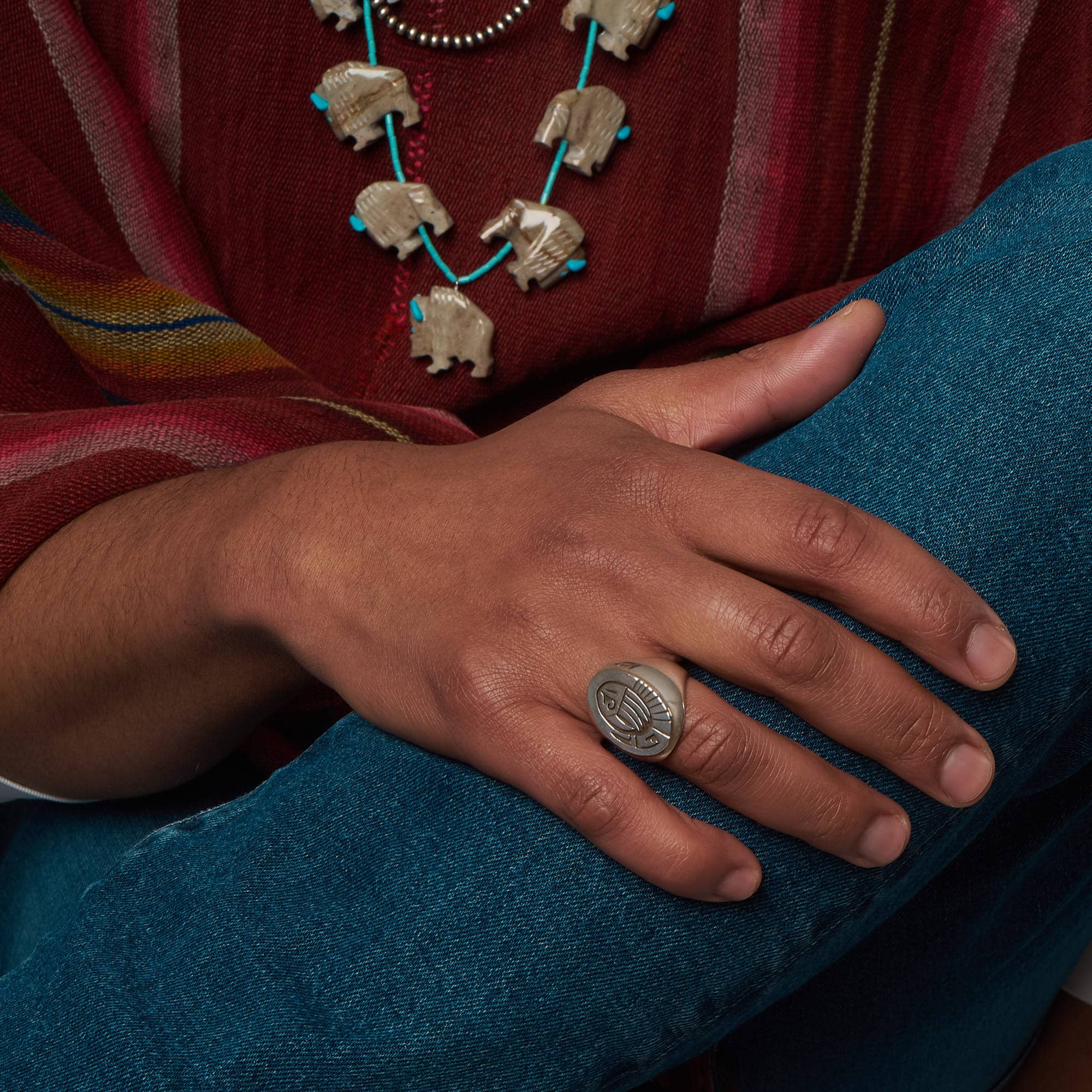 Hopi ring in sterling silver, unisex, BA896 - Harpo Paris