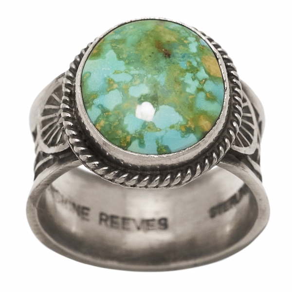 Navajo ring BA1266 in turquoise and silver - Harpo Paris