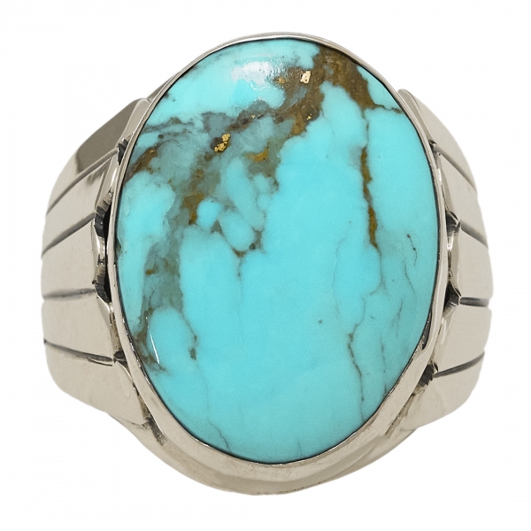 Navajo ring BA1270 in turquoise and silver - Harpo Paris