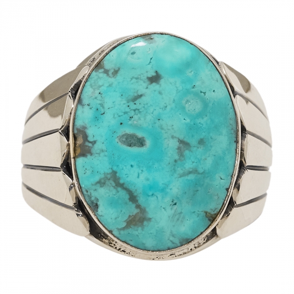 Navajo ring BA1274 in turquoise and silver -  Harpo Paris