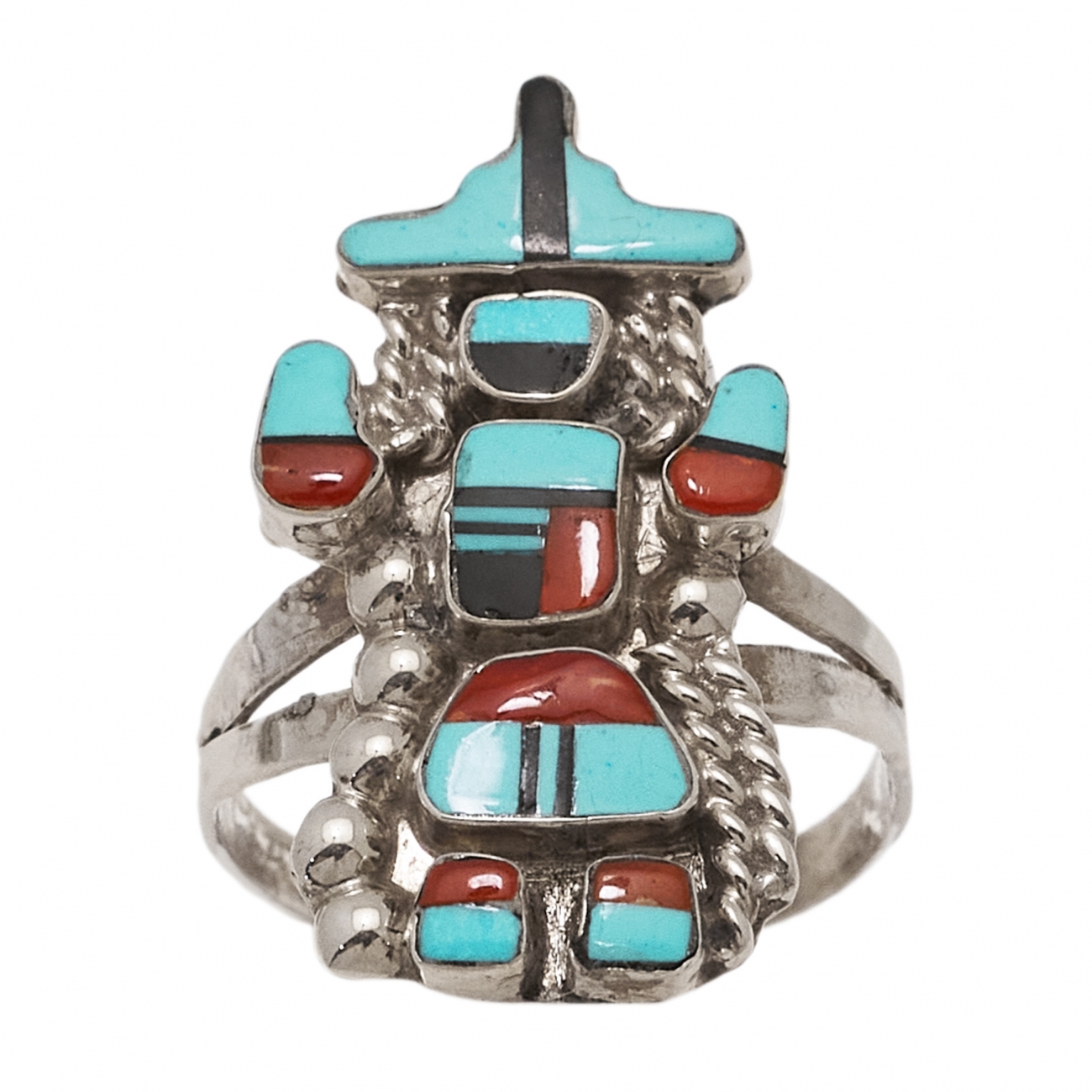 Harpo Paris Zuni ring BA1286 in inlay and silver