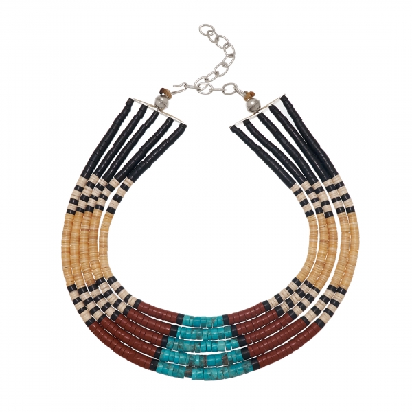 Pueblo Harpo Paris necklace CO206 in heishi beads - Harpo Paris