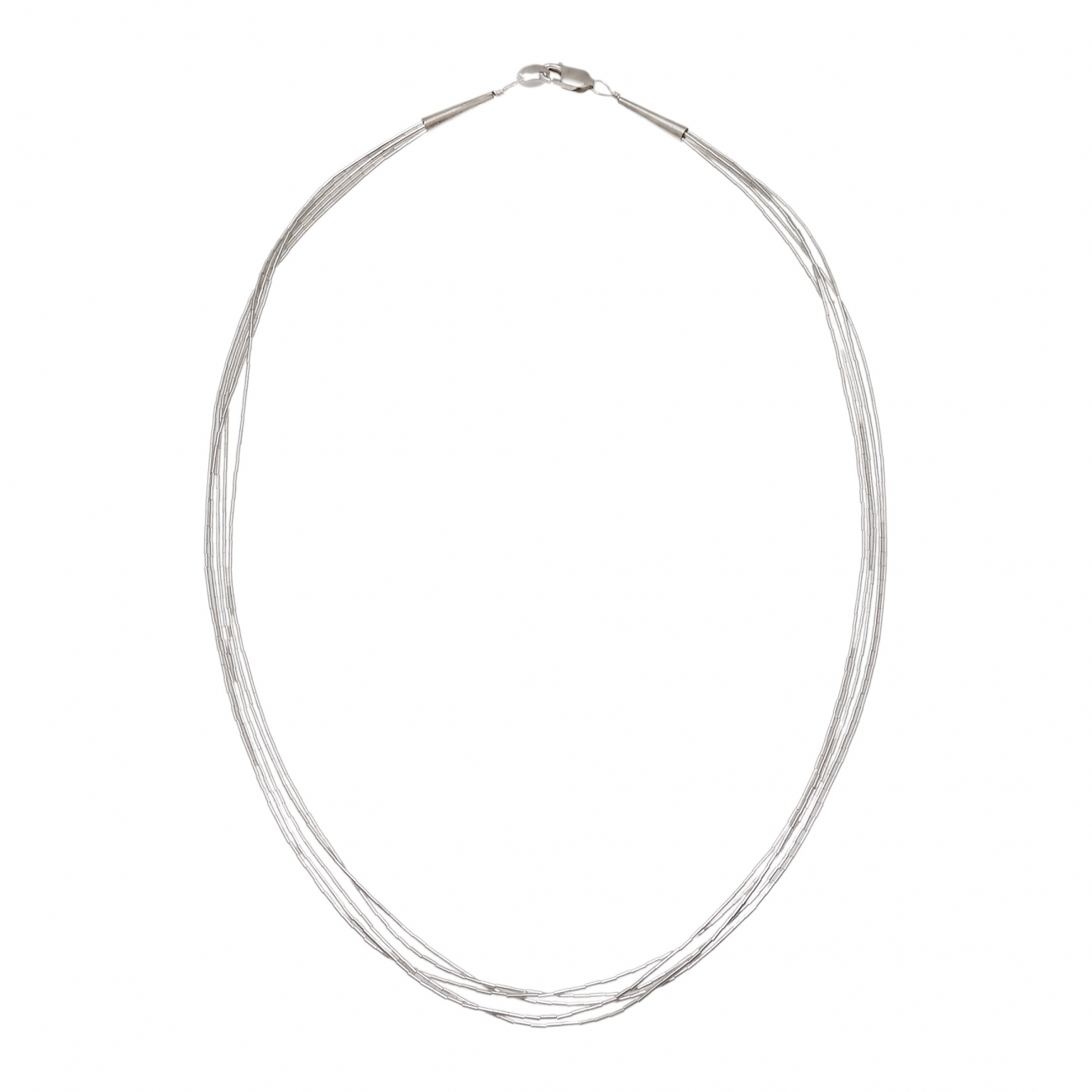 Collier N0516 Liquid Silver 5 rangs argent Harpo Paris