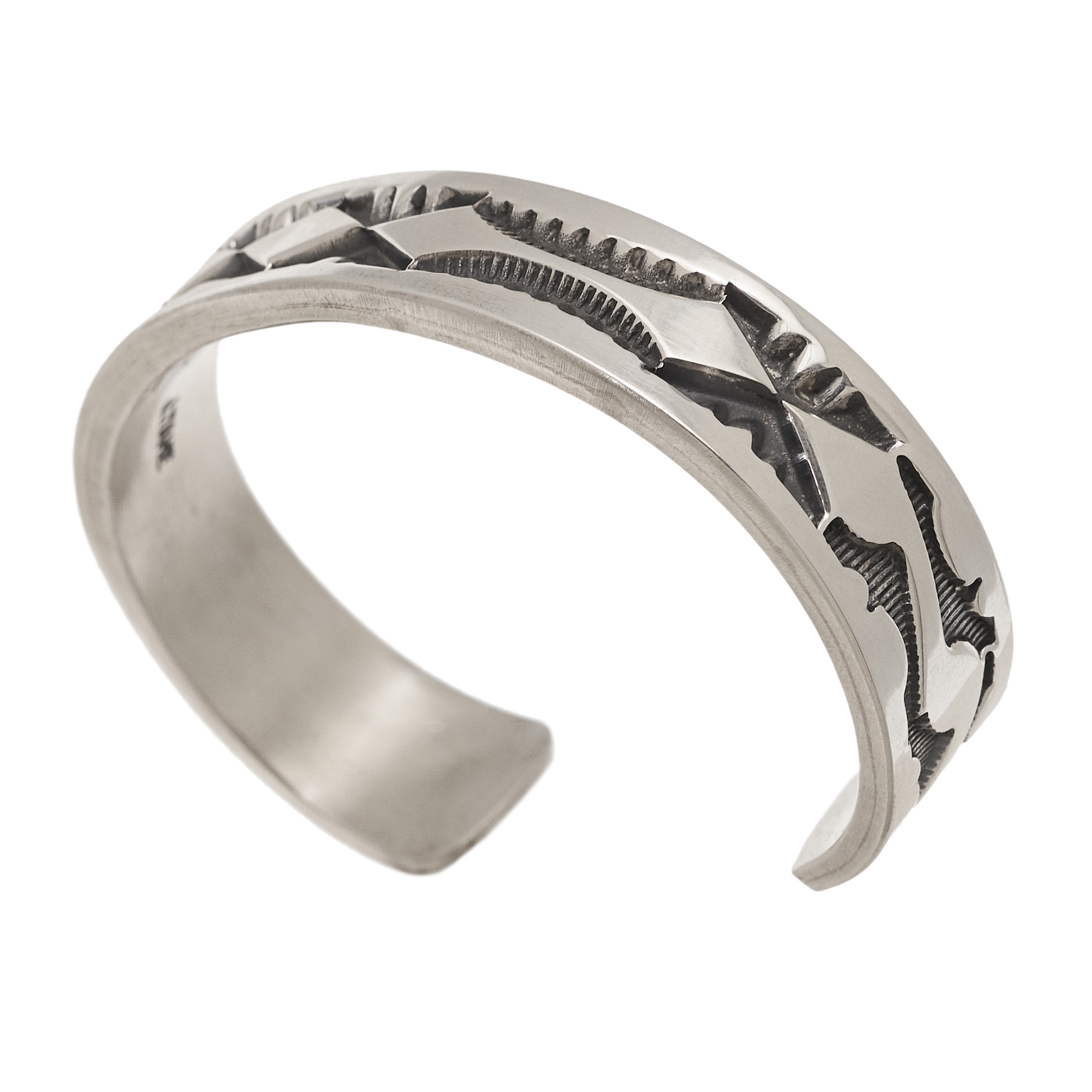 Navajo bracelet BR767 in silver - Harpo Paris