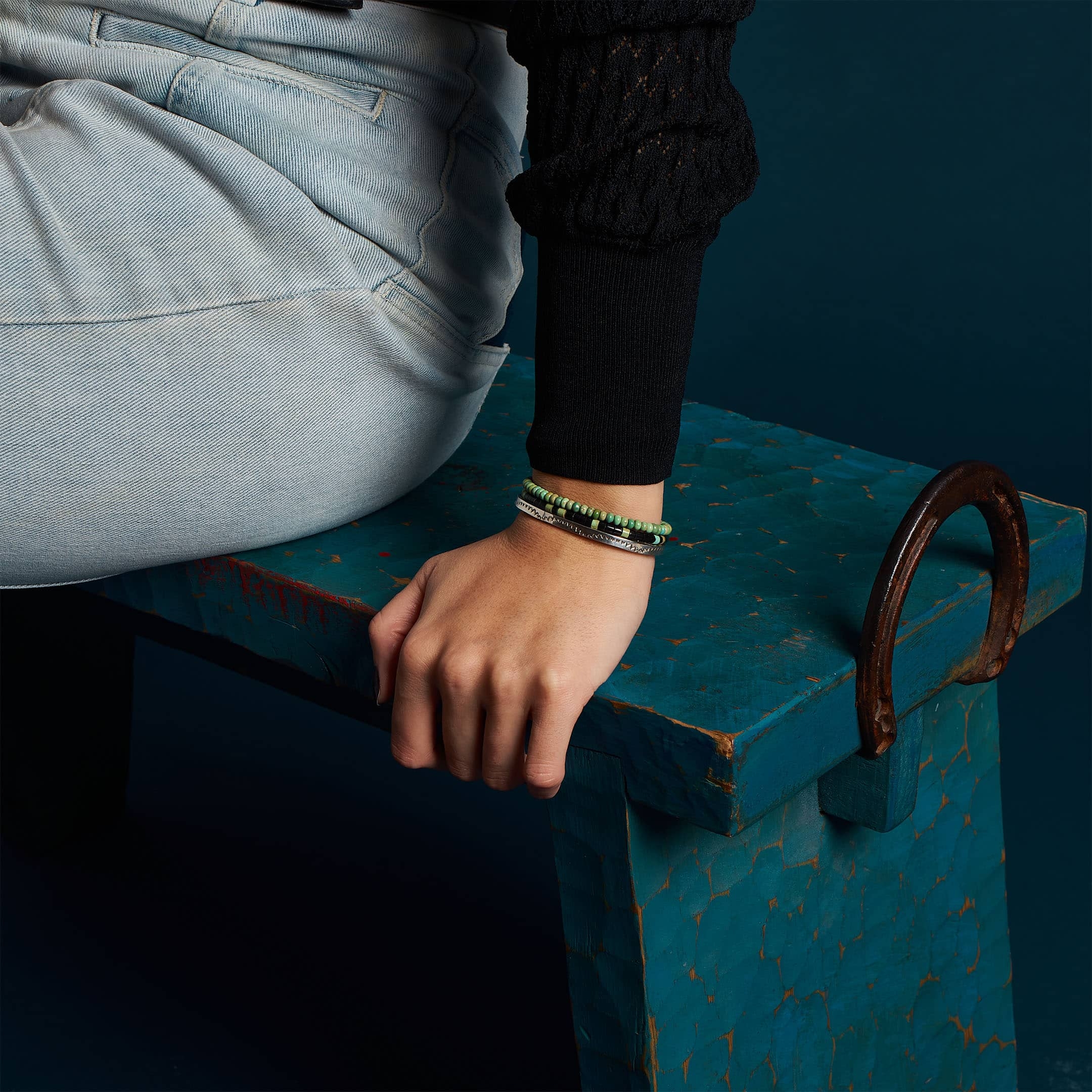 Bracelet Navajo BRw18 en argent - Harpo Paris