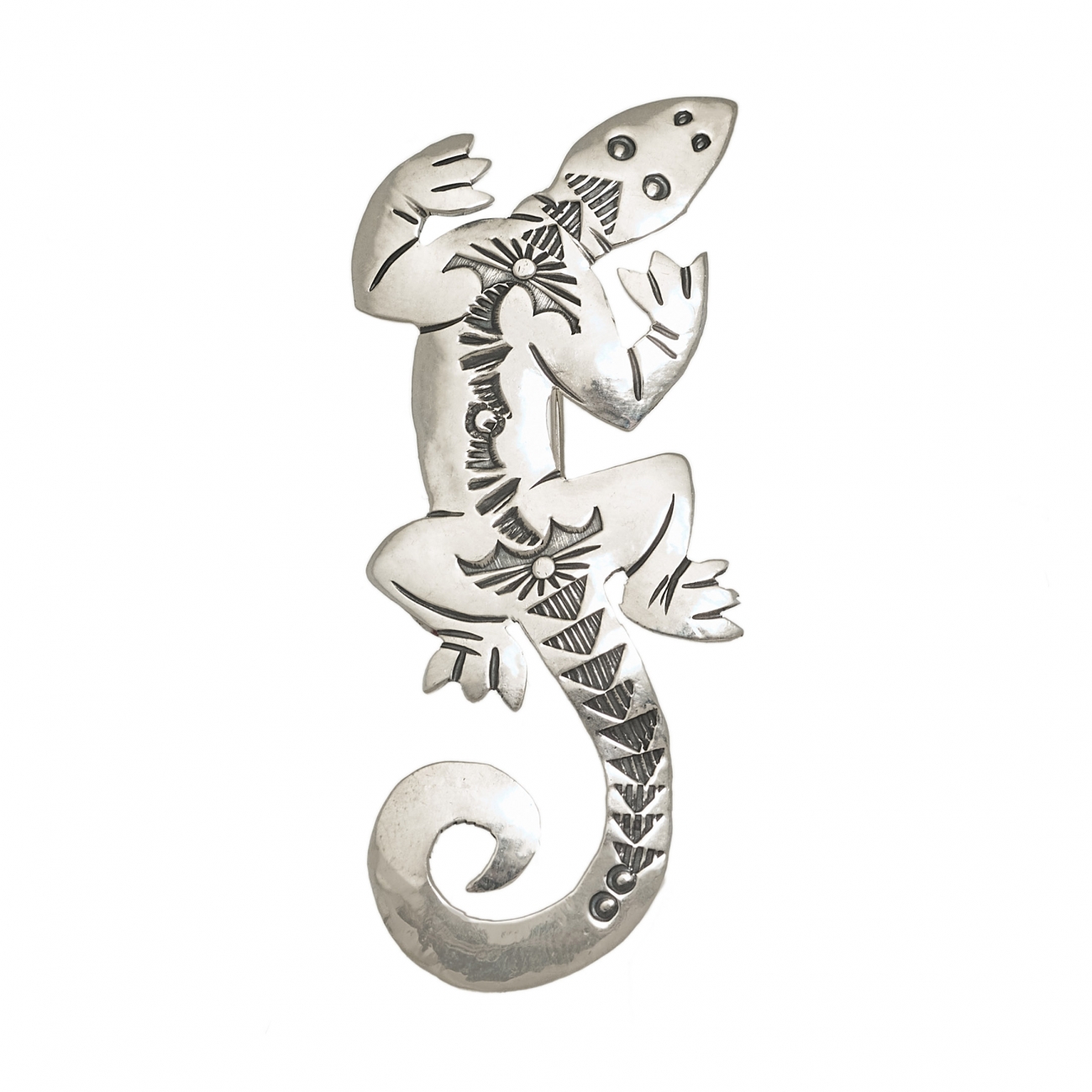 Brooch BRO72 silver lizard - Harpo Paris