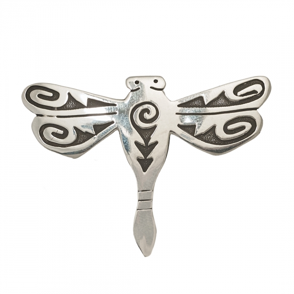 Navajo brooch BRO74 silver dragonfly - Harpo Paris