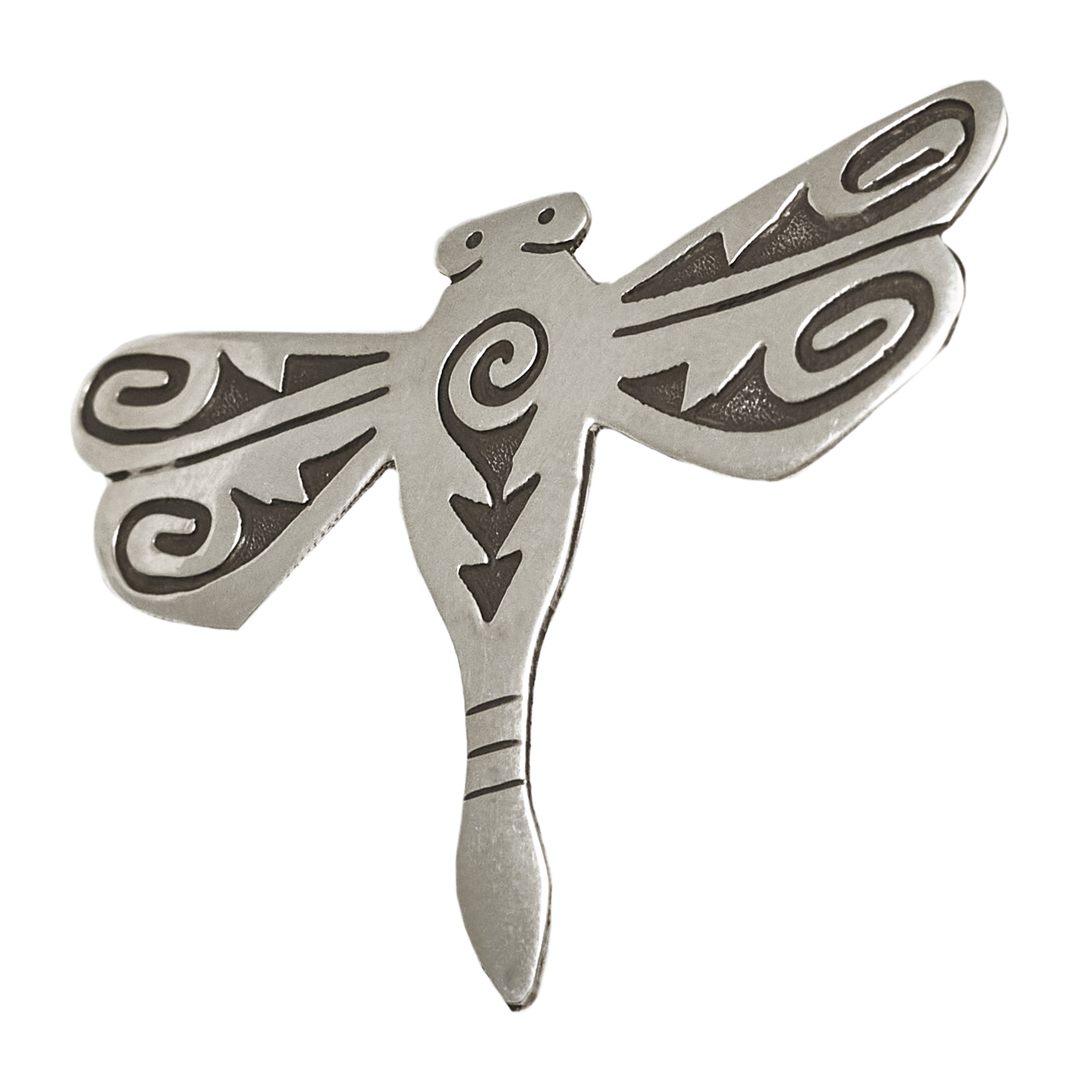 Broche Navajo BRO74, libellule en argent massif - Harpo Paris