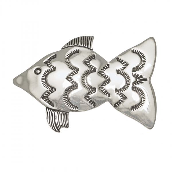 Brooch BRO75 silver fish - Harpo Paris