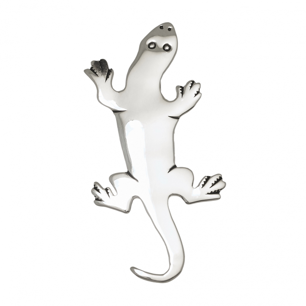 Brooch BRO76 lizard in silver - Harpo Paris