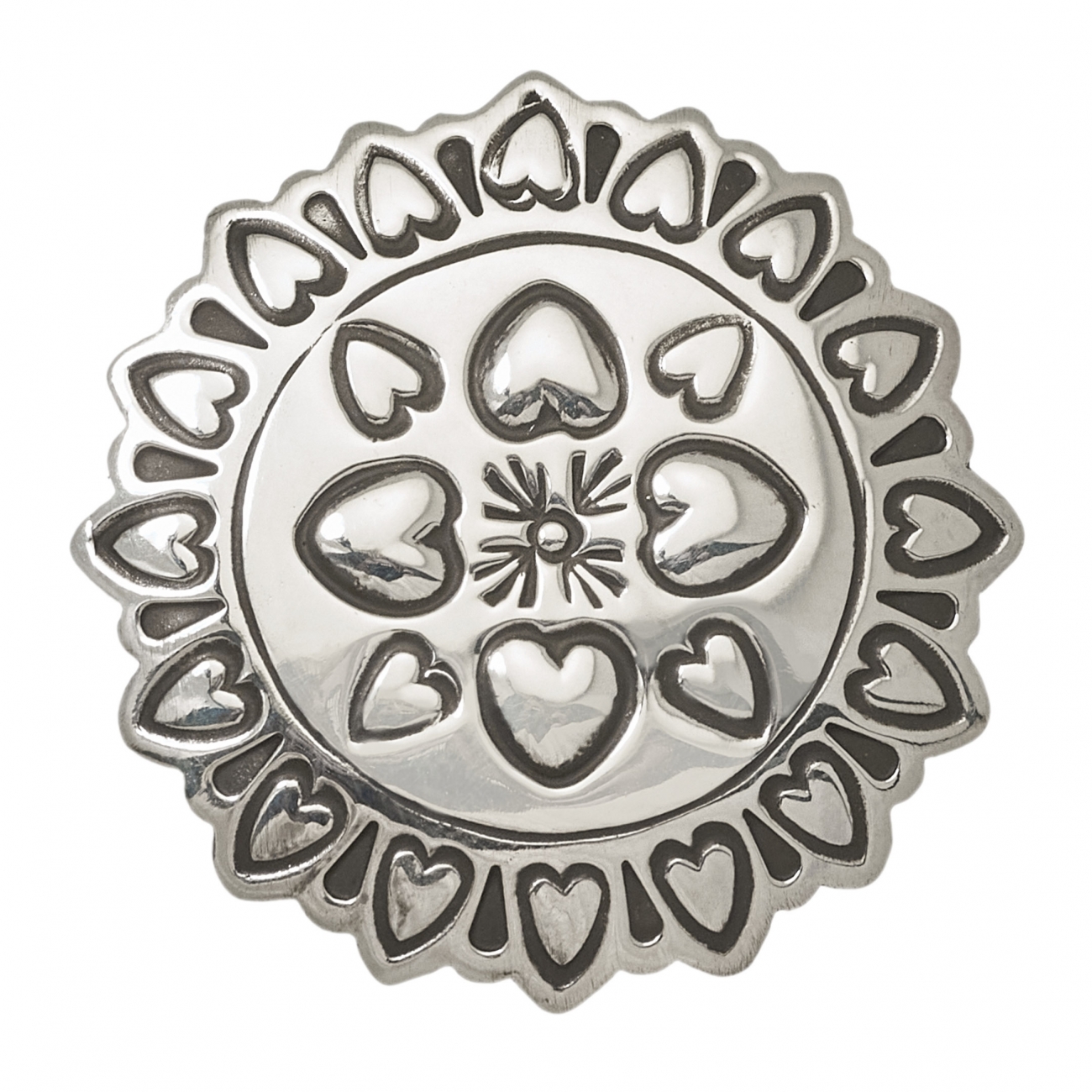 Silver concho brooch BRO90 - Harpo Paris