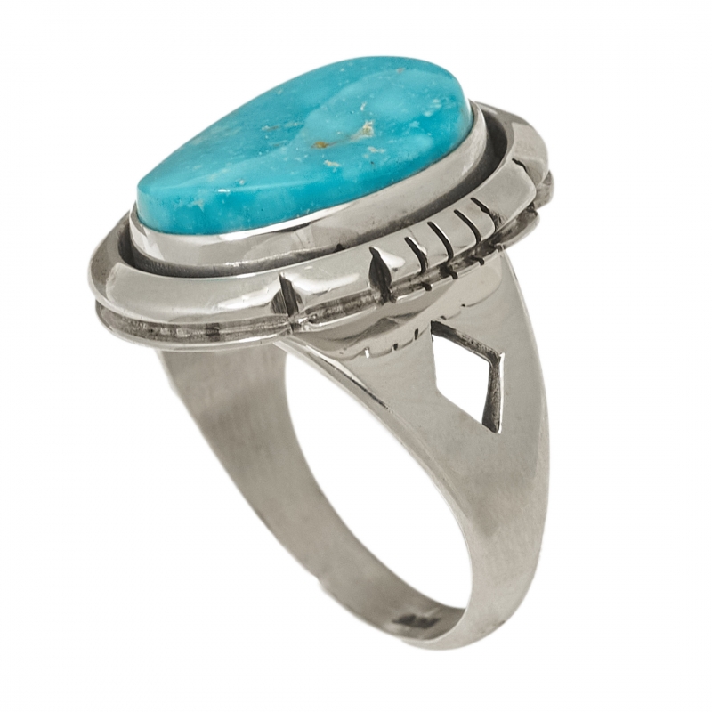 Navajo ring BA1297 turquoise silver - Harpo Paris