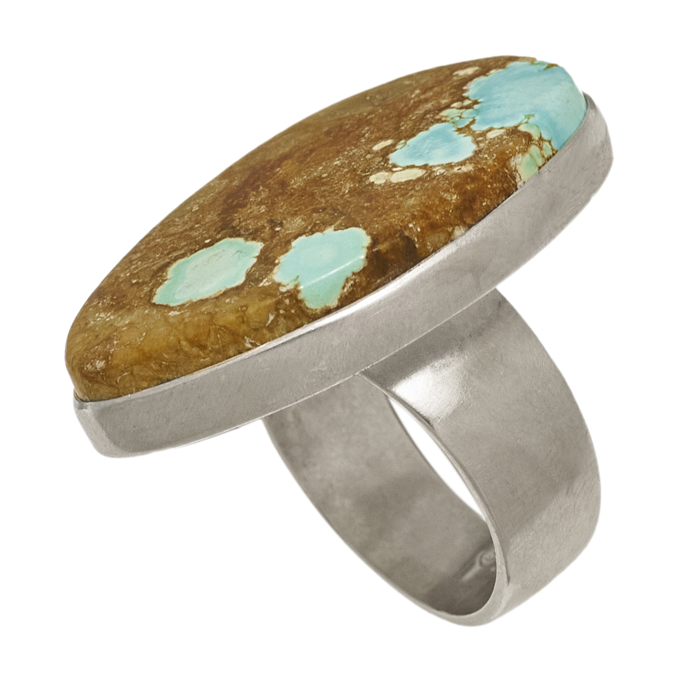Turquoise and silver Navajo ring BA1308 - Harpo Paris