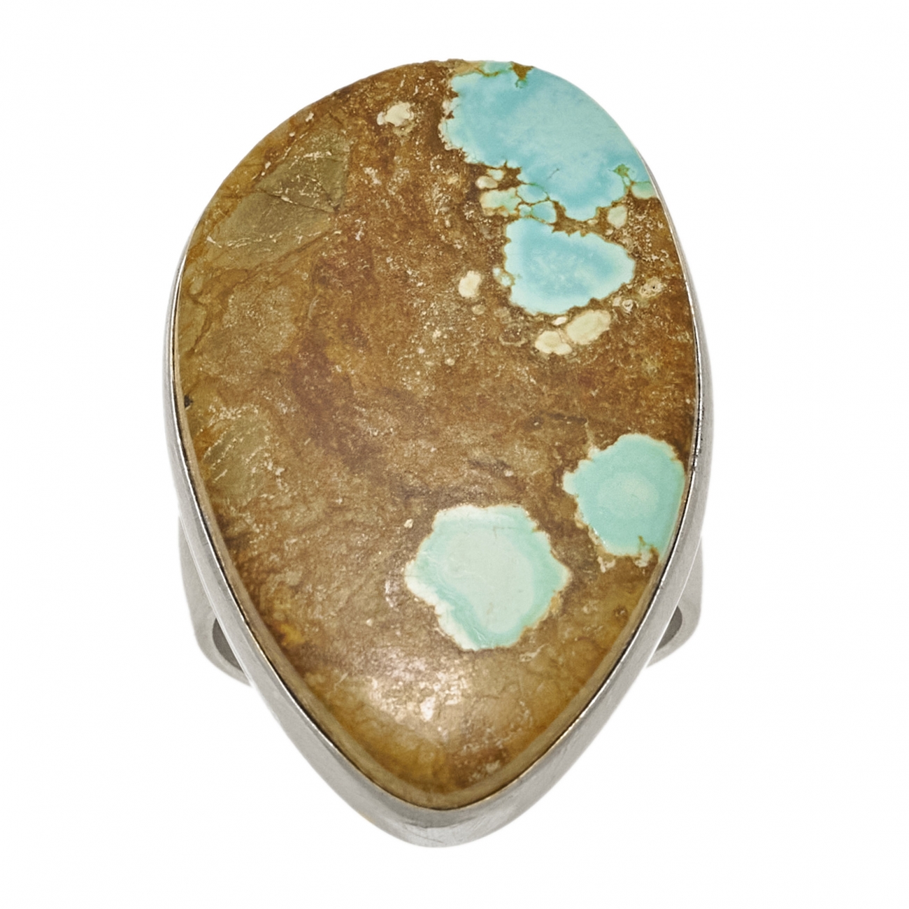 Turquoise and silver Navajo ring BA1308 - Harpo Paris