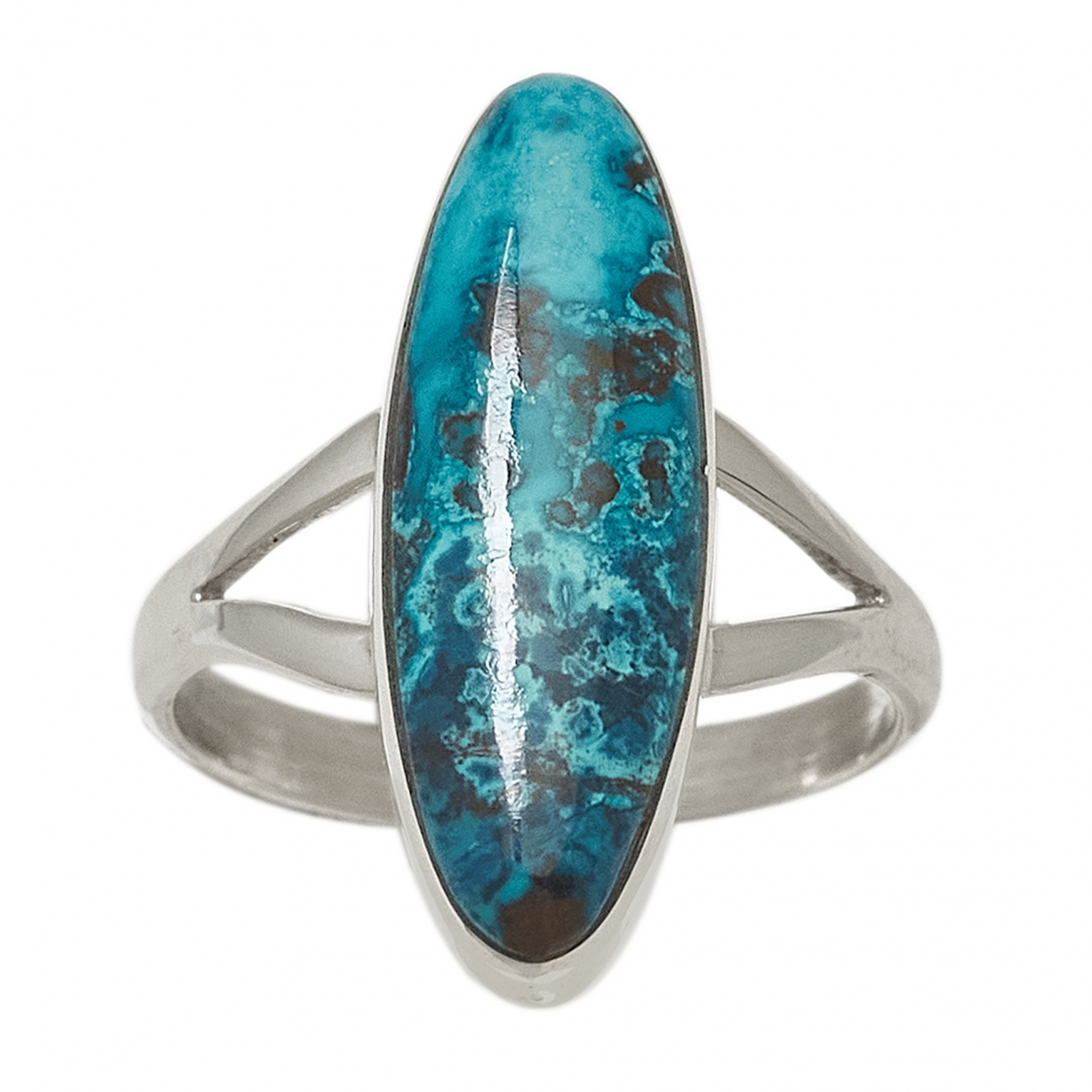 Azurite and silver ring for women BA1319 - Harpo Paris