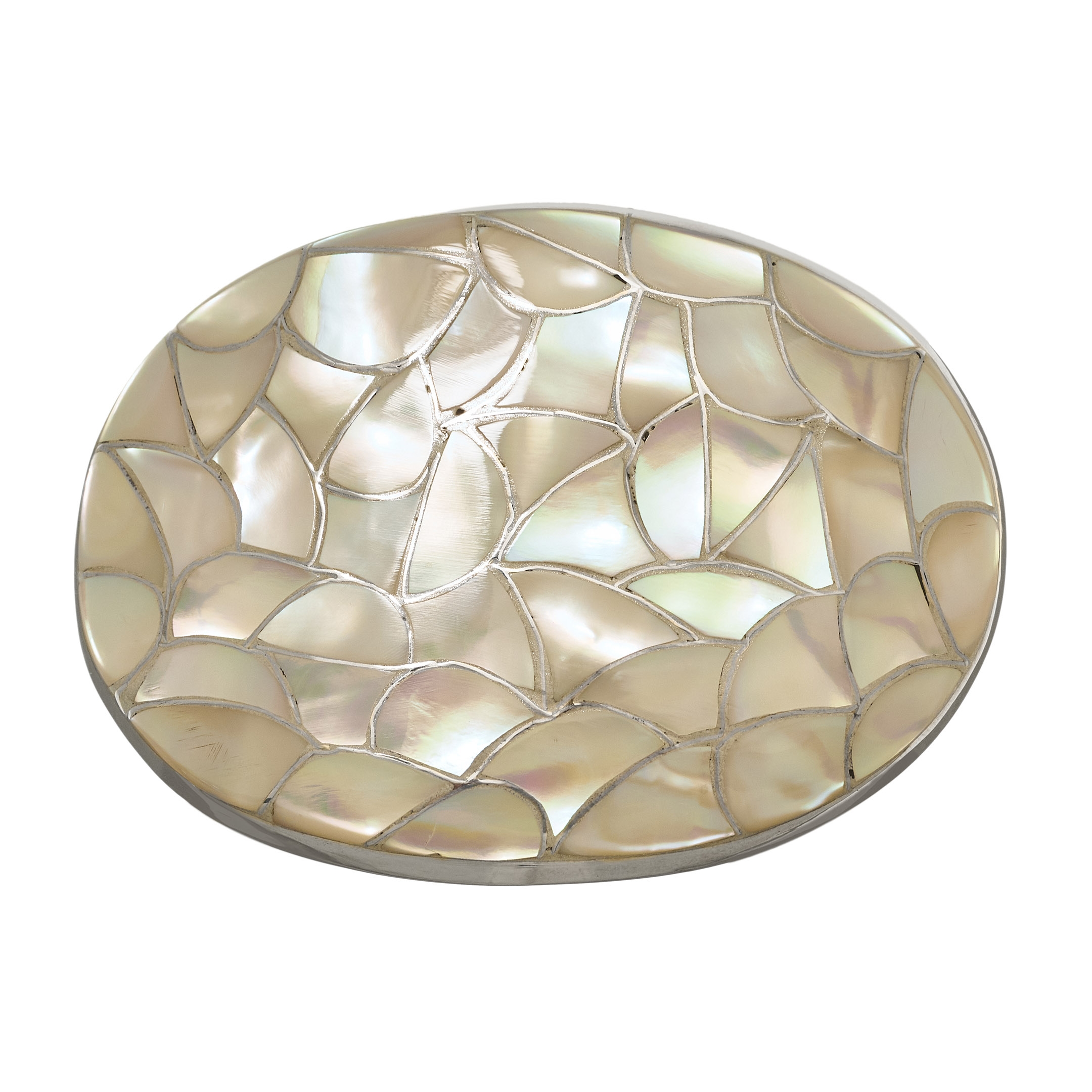 BK67 mother of pearl and silver belt buckle - Harpo Paris