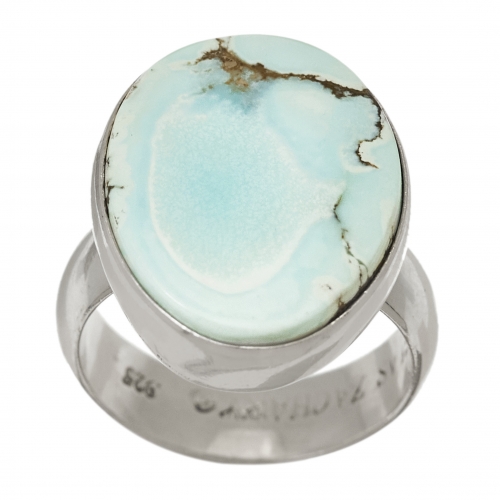 Ring BA1301 in turquoise and silver - Harpo Paris