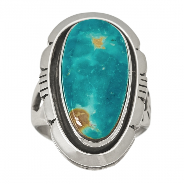 Navajo ring for women BA1320 in turquoise and silver - Harpo Paris