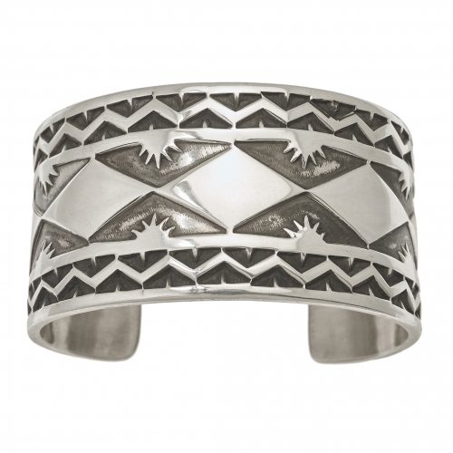Women silver cuff bracelet BR784 - Harpo Paris