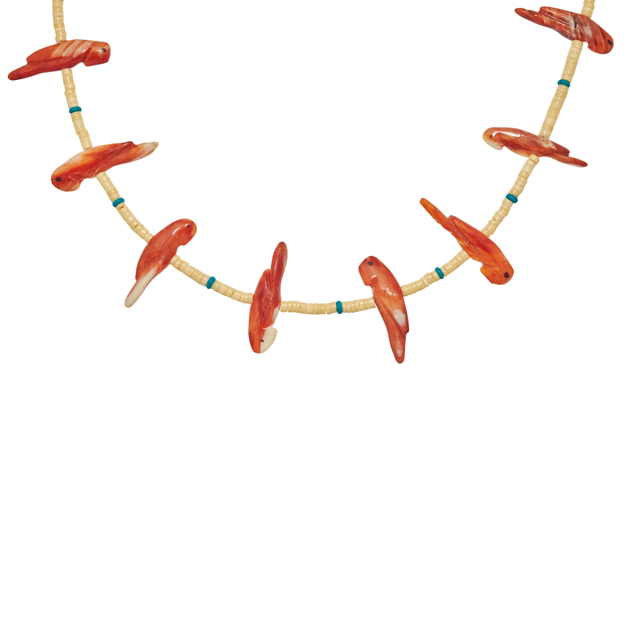 Fetish necklace with spiny oyster necklace COFE26 - Harpo Paris