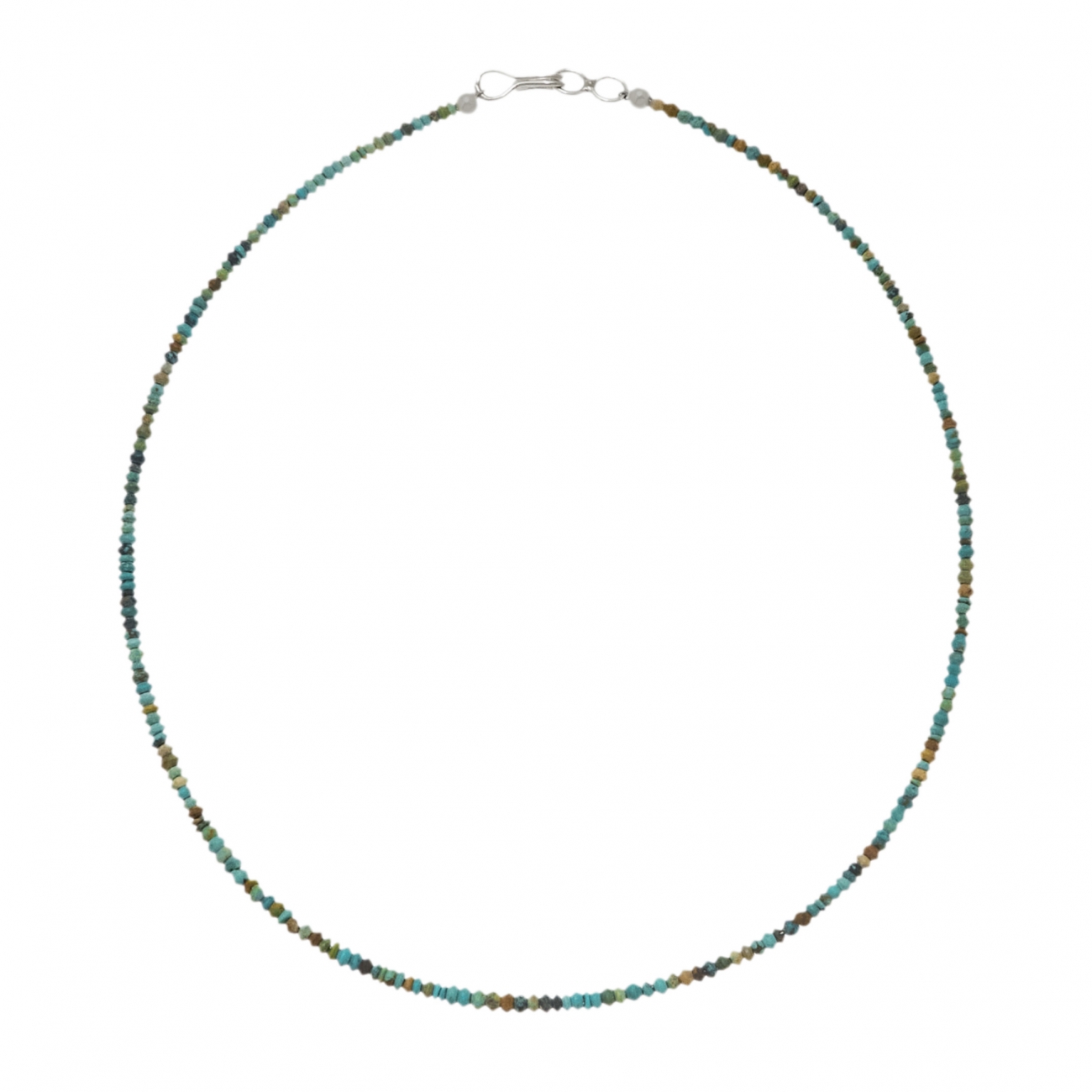 Collier ras du cou CO211 en petites turquoises mat - Harpo Paris