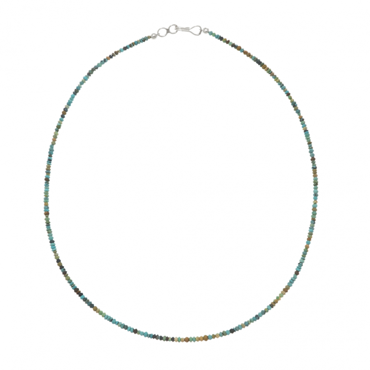 Collier ras du cou CO212 en petites turquoises mat - Harpo Paris