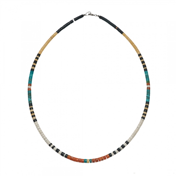 Pueblo necklace in heishi beads COP15 - Harpo Paris
