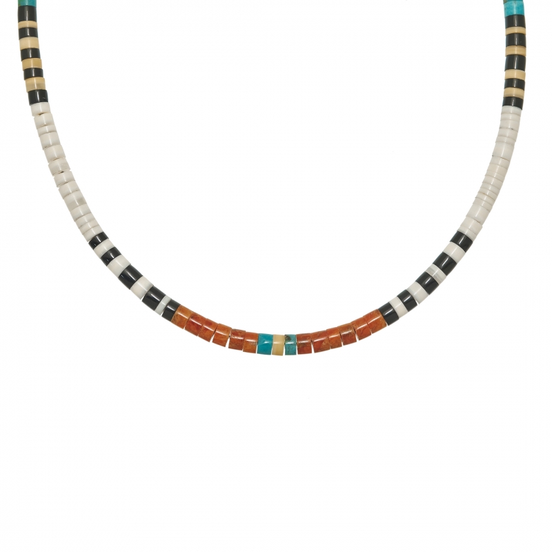 Pueblo necklace in heishi beads COP15 - Harpo Paris