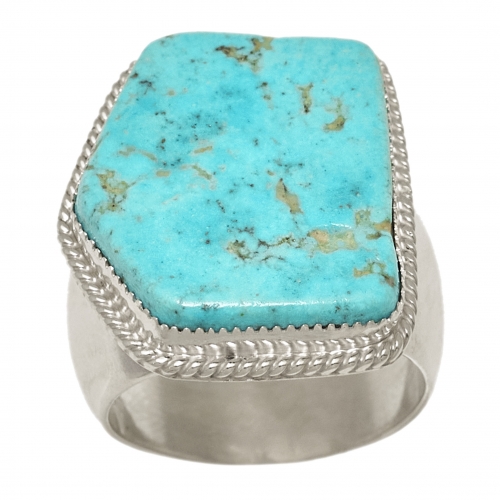 Turquoise and silver ring BA1307 - Harpo Paris
