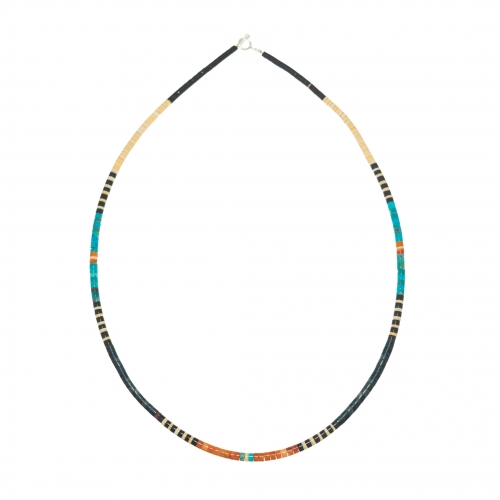 Pueblo necklace COP17 in heishi beads - Harpo Paris