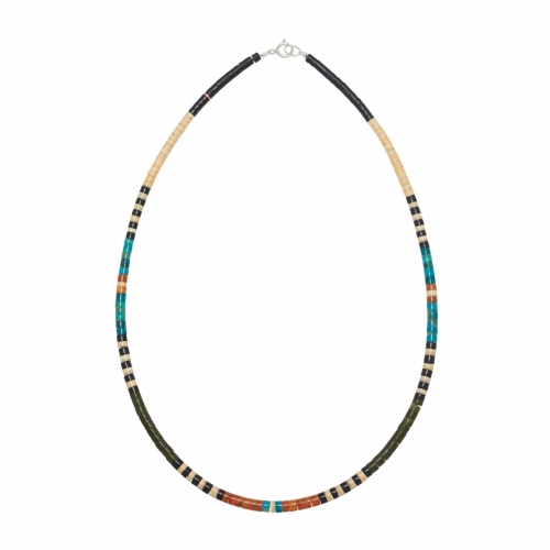 Pueblo necklace COP18 in Heishi beads - Harpo Paris