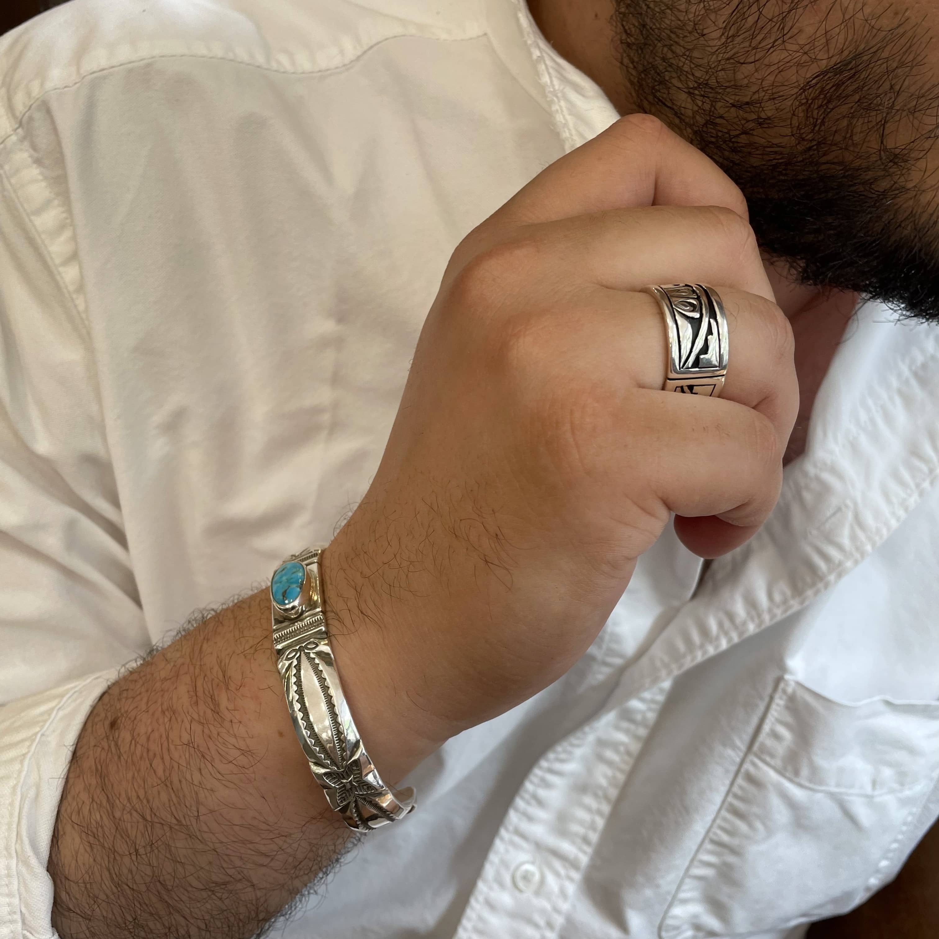 Men silver ring BA1331 - Harpo Paris