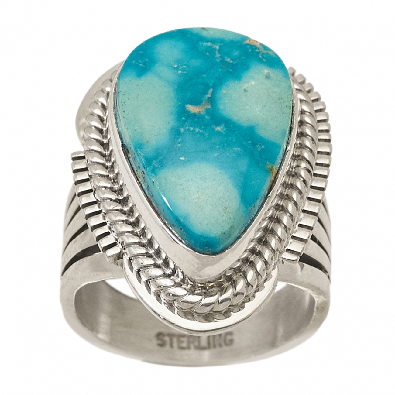 Bague turquoise et argent BA1372 - Harpo Paris