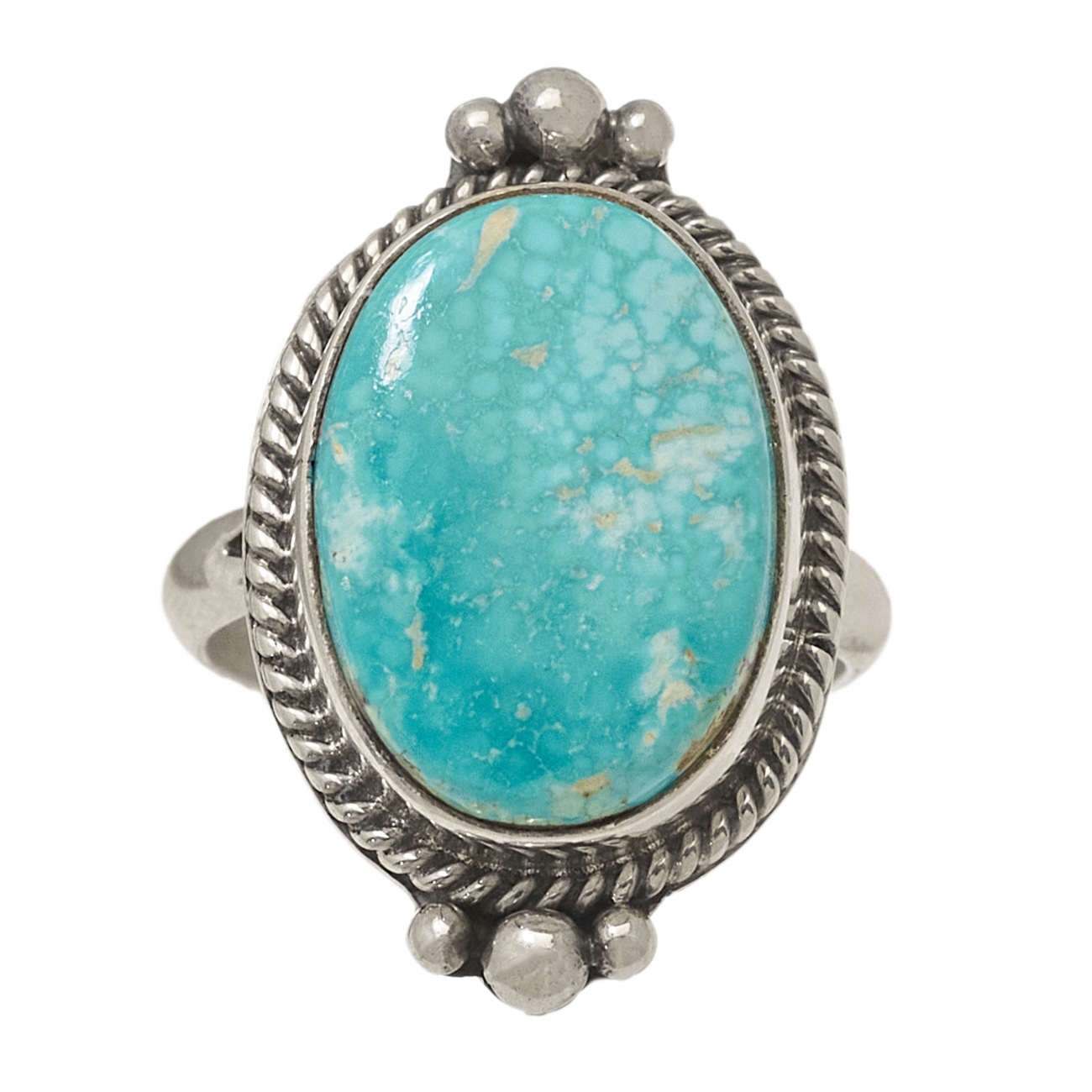 Turquoise and silver ring BA1379 - Harpo Paris
