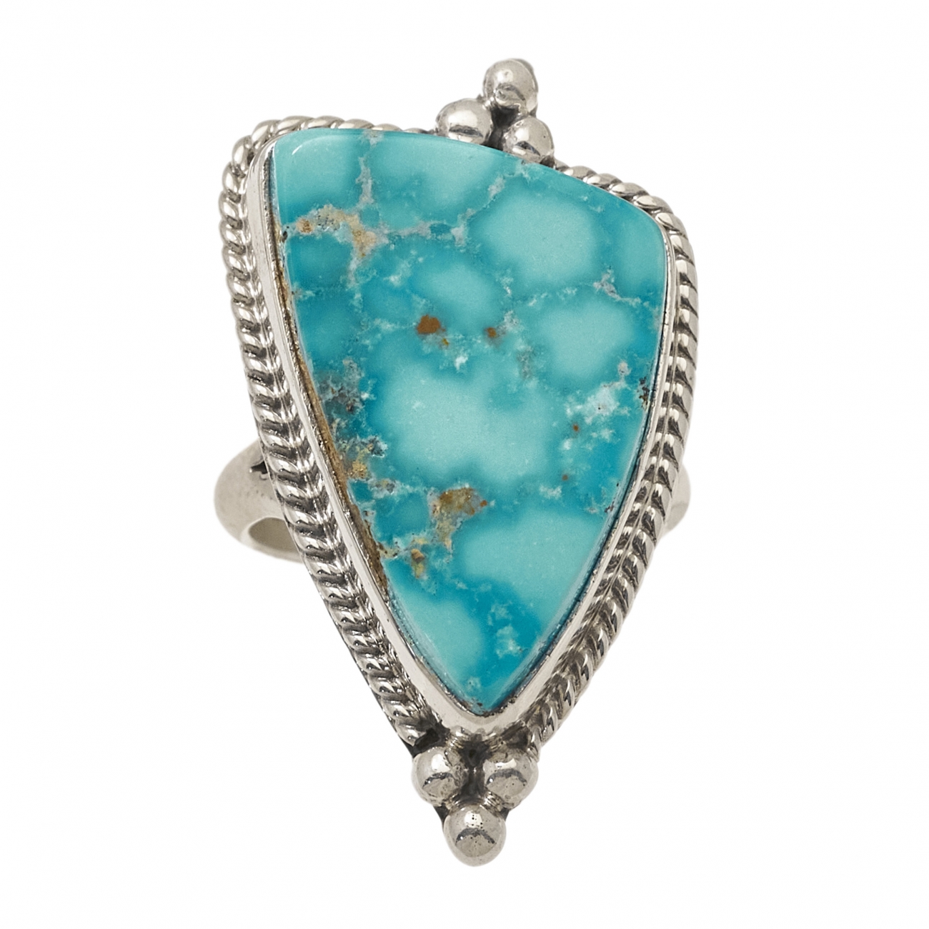 BA1374 bague Navajo turquoise et argent - Harpo Paris