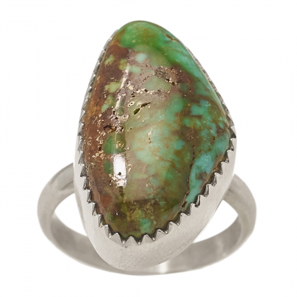 Turquoise and silver ring BA1387 - Harpo Paris
