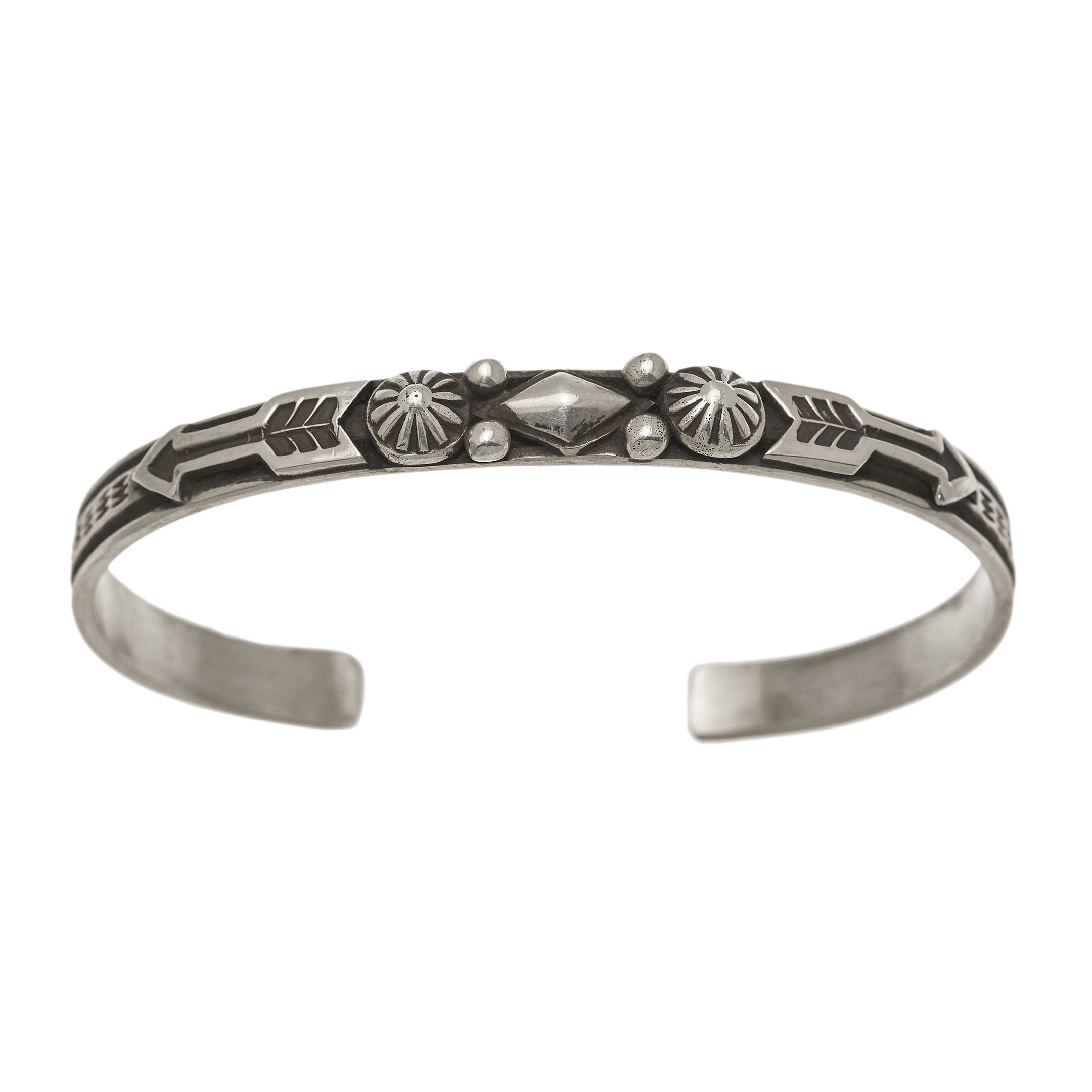 BR819 silver Navajo bracelet for men - Harpo Paris